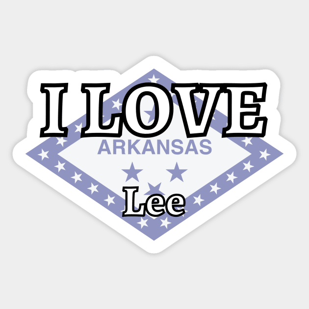 I LOVE Lee | Arkensas County Sticker by euror-design